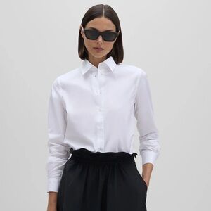 Aspesi Cotton Poplin White Button Down Collared  Shirt